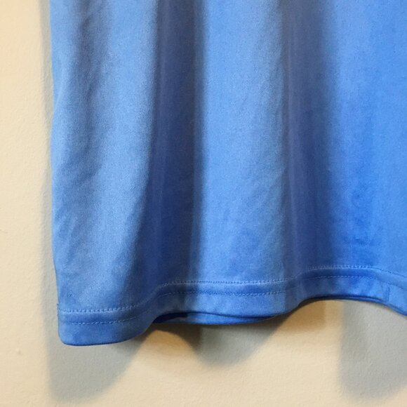 Retro Avia Slinky Sealish Sky Blue V-Neck Workout Tee - Picture 5 of 16